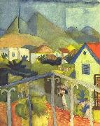 August Macke St. Germain bei Tunis oil